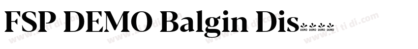 FSP DEMO Balgin Dis字体转换 FSP DEMO Balgin Dis字体转换
